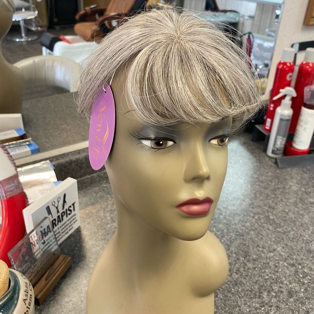 Chic Silver Wig with Bangs